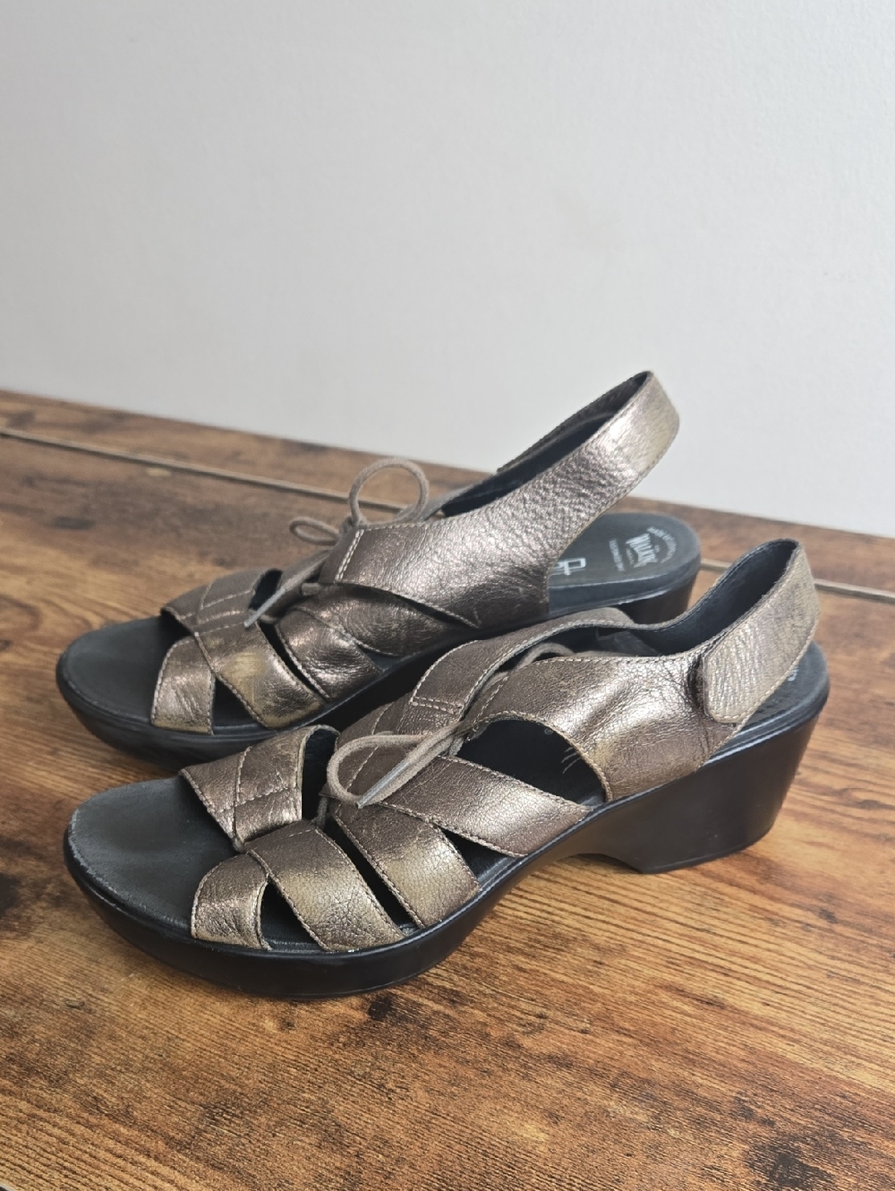 Dansko Janet Neutral Support Pewter Nappa Women's Comfort Sandals - EU 38 / US 8